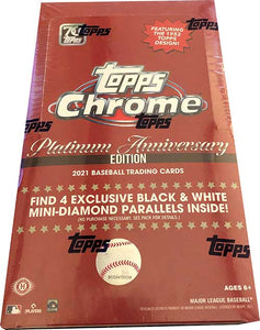 2021 Topps Chrome Platinum Anniversary Baseball Hobby LITE Box - $99.99